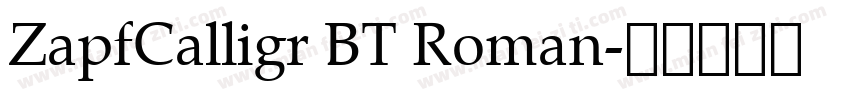 ZapfCalligr BT Roman字体转换